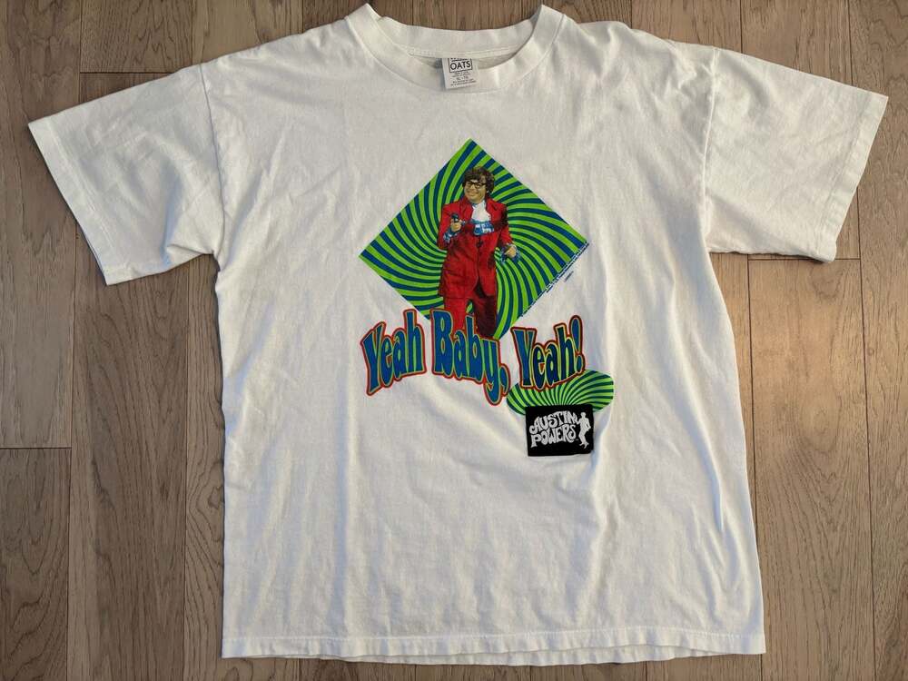 Vintage 1999 Austin Powers Yeah Baby Yeah T-Shirt Wild Oats XL